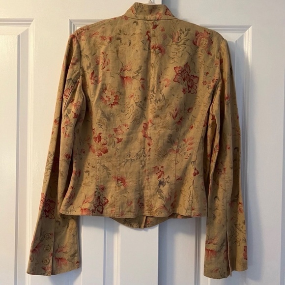 Vintage 2000’s Ralph Lauren Floral Linen Tailored Jacket - Picture 7 of 8